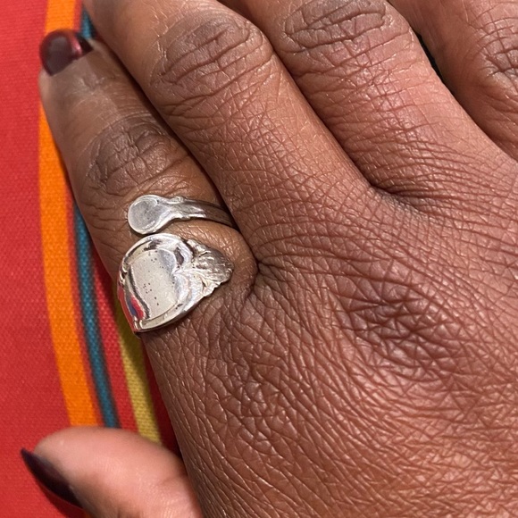 Vintage sterling silver spoon ring - Picture 2 of 3